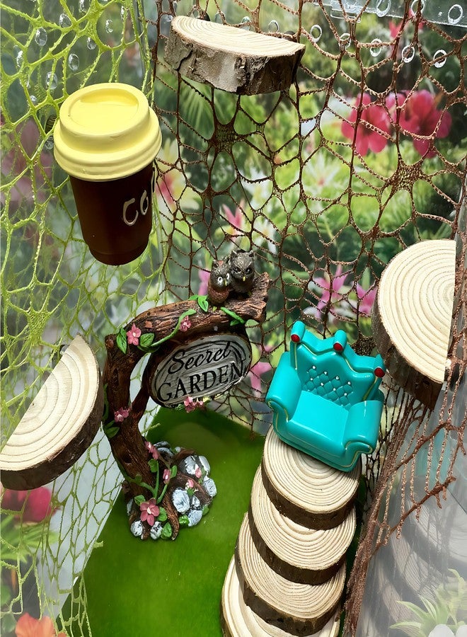 ZREVSB Jumping Spider Enclosure Accessories Kit, Habitat Decor - Spider Throne, Wood Stairs, Wood Ledges & Climbing Web - Image 3